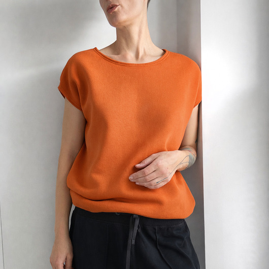 topy damskie Gruby Rudy Bezrękawnik