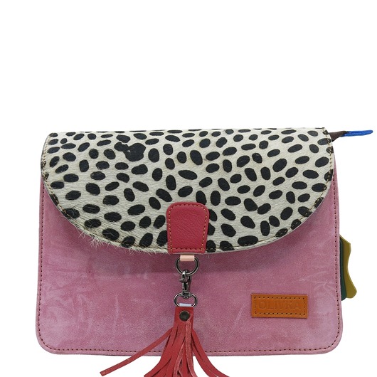 torby na ramię Torebka klasyczna damska zamszowa odpinany chwost brelok OLIVKA