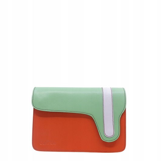 torby na ramię Torebka listonoszka damska skórzana regulowany odpinany pasek eko OLIVKA