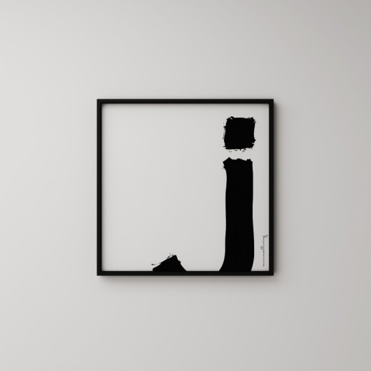 LITERA &quot;J&quot;  - grafika 50x50 MINIMALLIVING