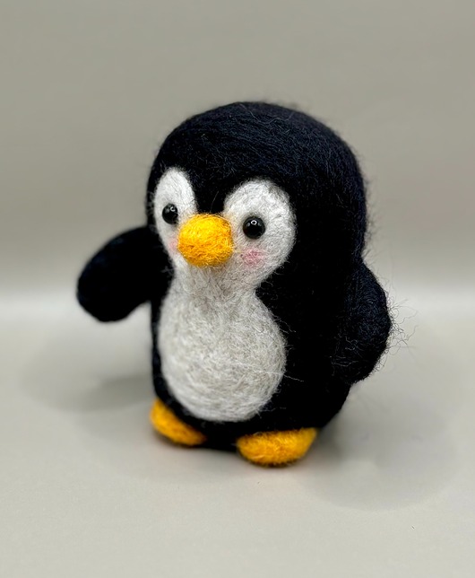 figurki i rzeźby Figurka filcowana: pingwinek