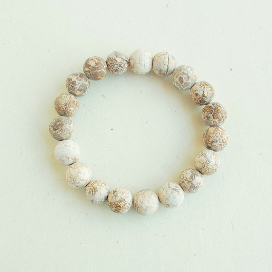 bransoletki z kamieni naturalnych Matowy agat w antycznym stylu