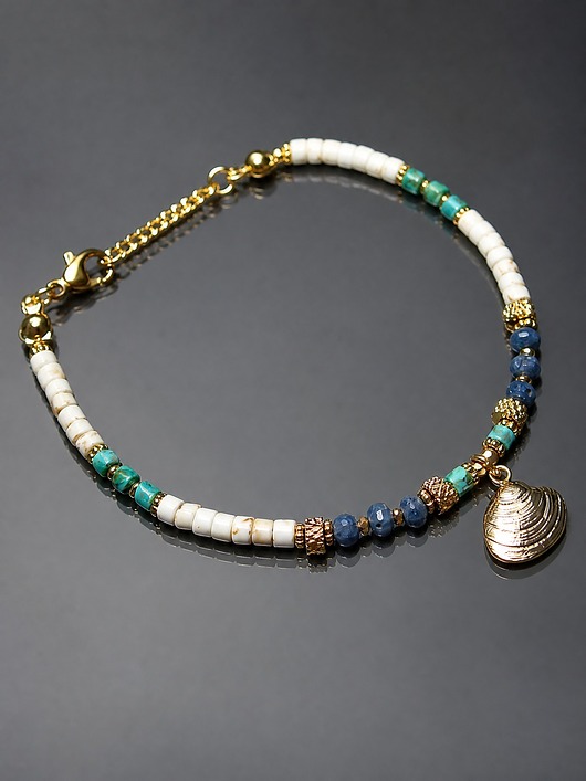 bransoletki z kamieni naturalnych Sea collection /white seashell/ 23.06.25/ bransoletka