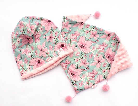 Komplet - czapka i chusta - rozmiar 50 Owl on cotton