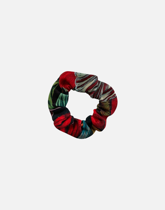 gumki do włosów Scrunchie gumka frotka wąska - ogród obraz