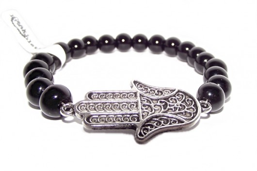 Hamsa w czerni Czaki Bransoletki