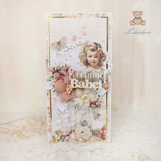 kartki scrapbooking Kartka dla Babci, Dzień Babci "Diary 4"GOTOWA