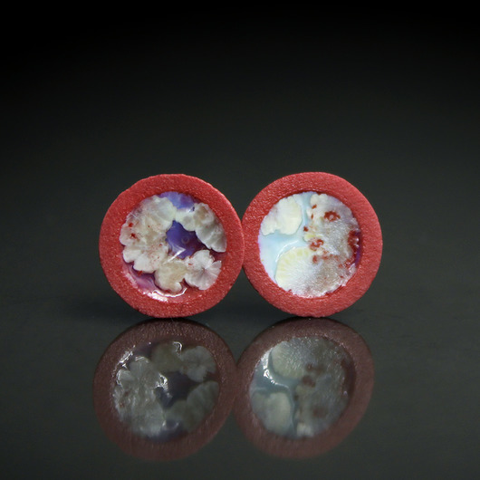 kolczyki ceramiczne Drobinki 11mm /stal chirurgiczna/