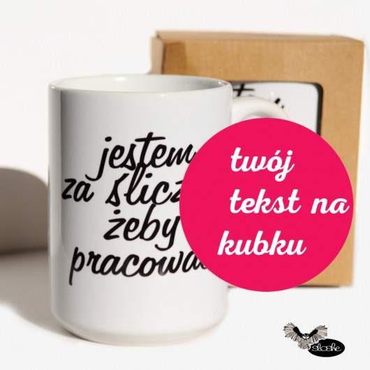 Srebrny kubek z napisem 330ml Sowia Aleja