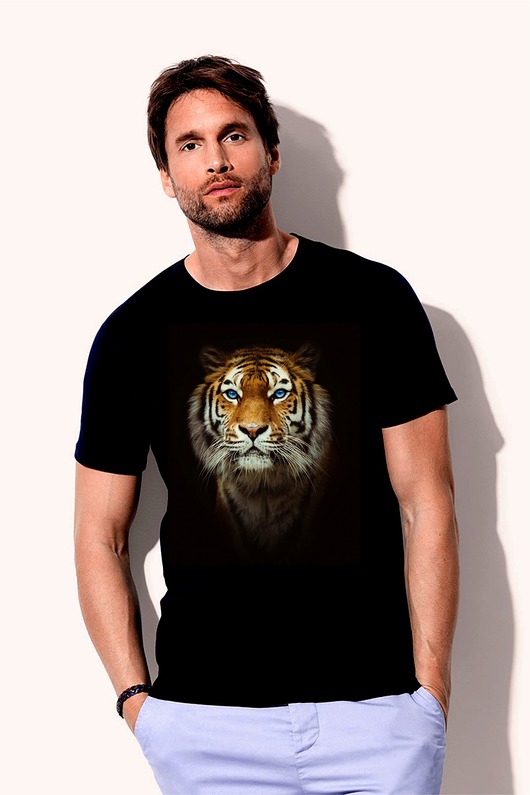 Koszulka organiczna z nadrukiem Tiger ART ORGANIC