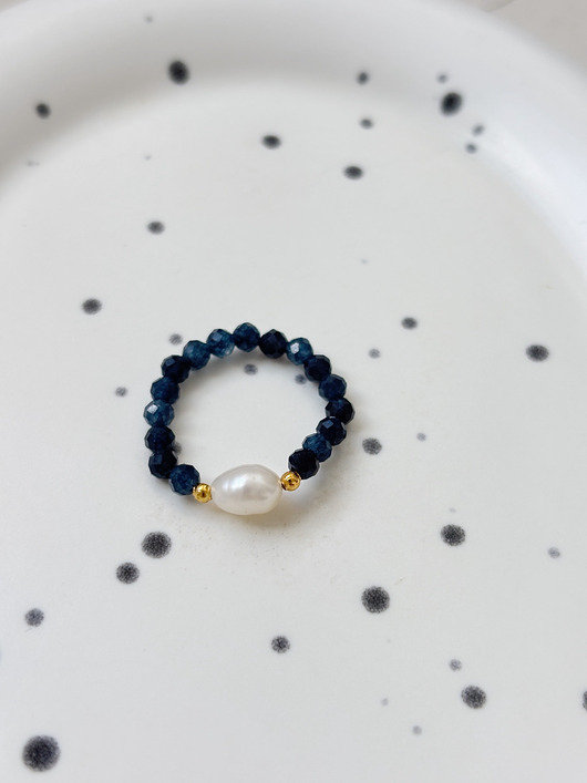 pierścionki elastyczne Pierścionek elastyczny Szafir i Perła