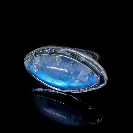 pierścionki srebrne Pierścionek Kamień księżycowy markiza