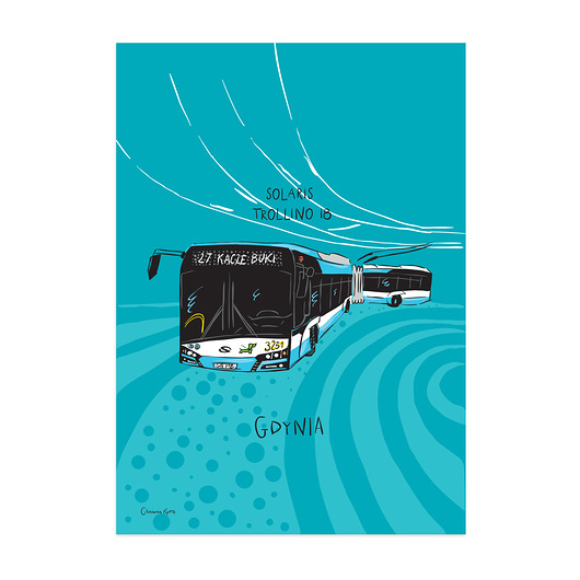 plakaty Plakat A4 Gdynia Trolejbus Solaris Trollino 18M
