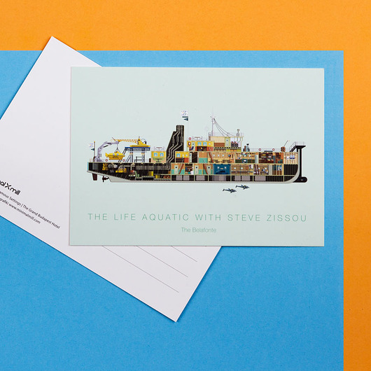 Life Aquatic - The Belafonte - pocztówka minimalmill