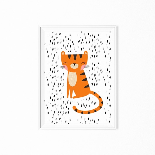 Plakat skandynawski Tiger myscandi