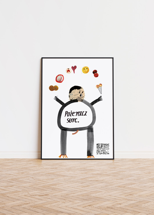 plakaty Plakat POŻERACZ SERC grafika lody erotyczna ilustracja