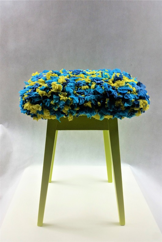 stołki taboret PRL po recyklingowej metamorfozie