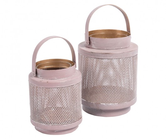 Lampion Powder Rose mniejszy MIA home