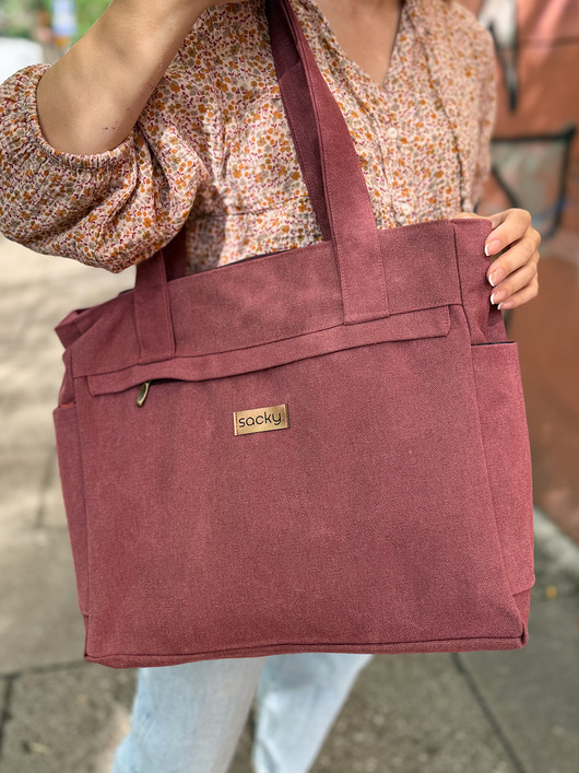torby na ramię Torba shopper daily bordo