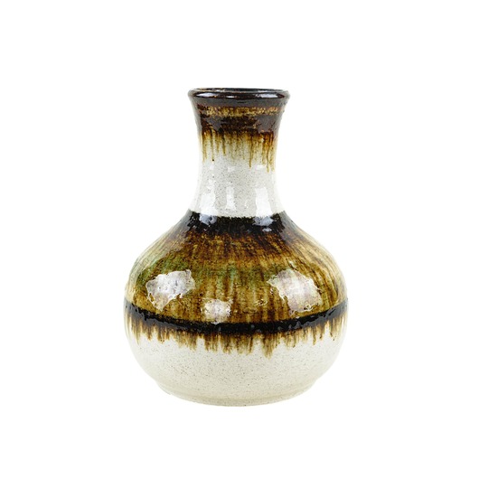 wazony Wazon ceramiczny ze szkliwem spływającym, Niemcy, lata 70.