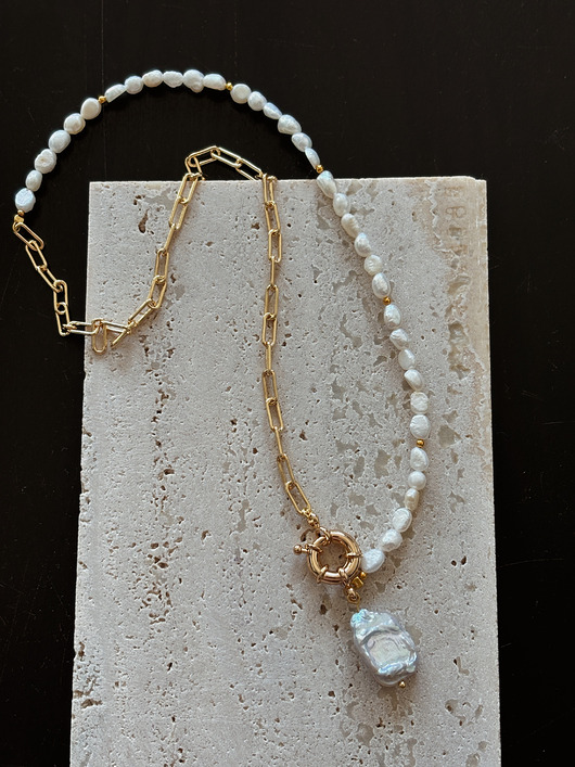 złote naszyjniki Naszyjnik Łańcuszek i Perły