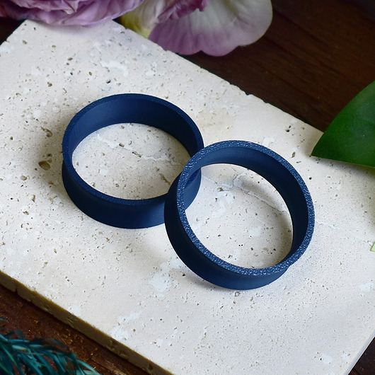 biżuteria różna Tunele do uszu 10-100mm / granatowe / plugi, tunele siodłowe