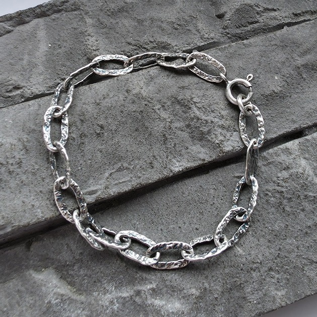 bransoletki srebrne Chain I - bransoletka na zamówienie