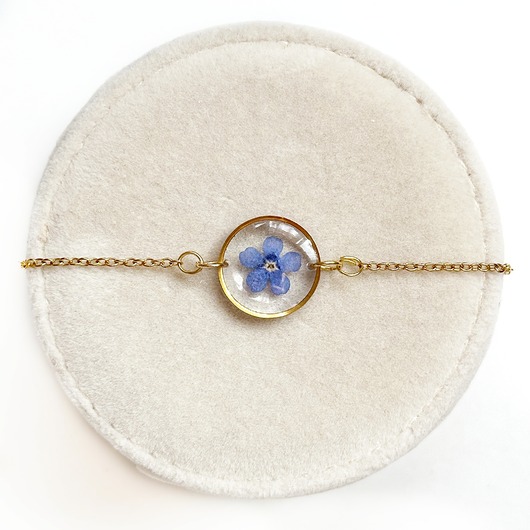 bransoletki z żywicy Bransoletka z kwiatami w żywicy