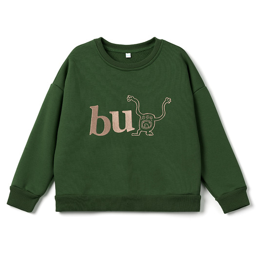 bluzy dla chłopców Bu ... Bluza dziecięca loose z haftem