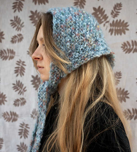 czapki damskie Babuszka szary melanż