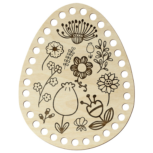 ozdoby wielkanocne Denko Drewniane Baza Spód do Szydełkowania Dekoracja Wielkanocna 20cm Jajko