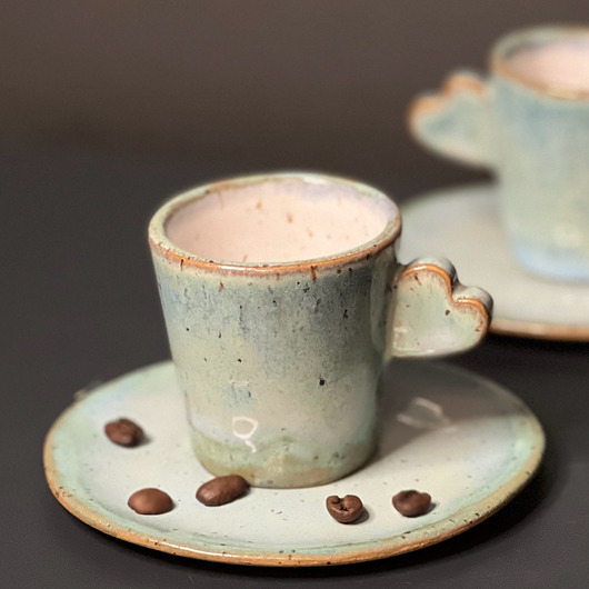 filiżanki Filiżanka do espresso z podstawkiem