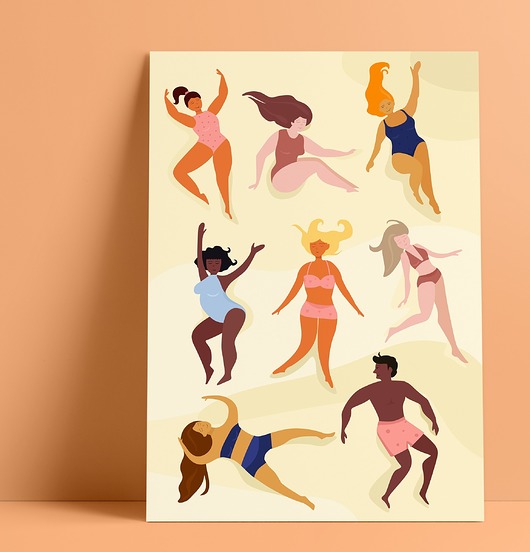 grafiki i ilustracje Beach body