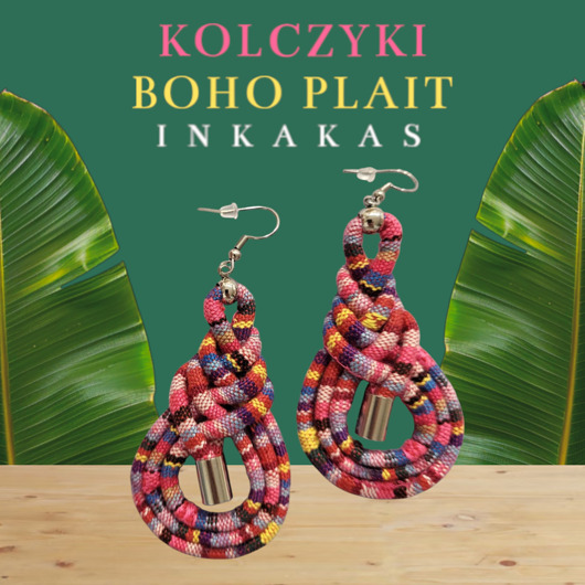 kolczyki - inne Kolczyki boho INKAKAS plait