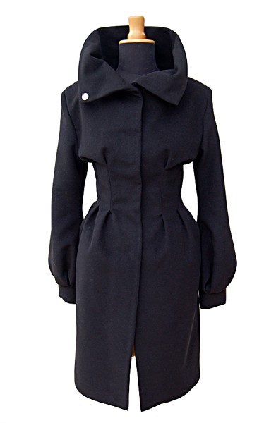Exclusive wool coat, black 40  Kasia Zapała
