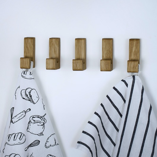 wieszaki Drewniany minimalistyczny wieszak haczyk na ręczniki (1 szt)