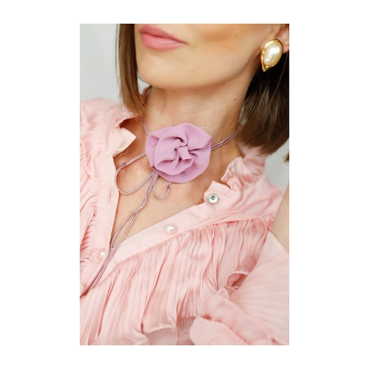 chokery Jedwabny fioletowy  choker
