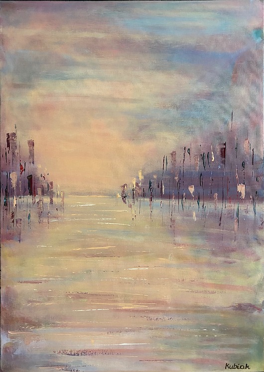 obrazy Ulotność / 50x70 cm obraz strukturalny oryginał Magda Kubiak