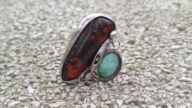 pierścionki - różne Big - pierścionek regulowany