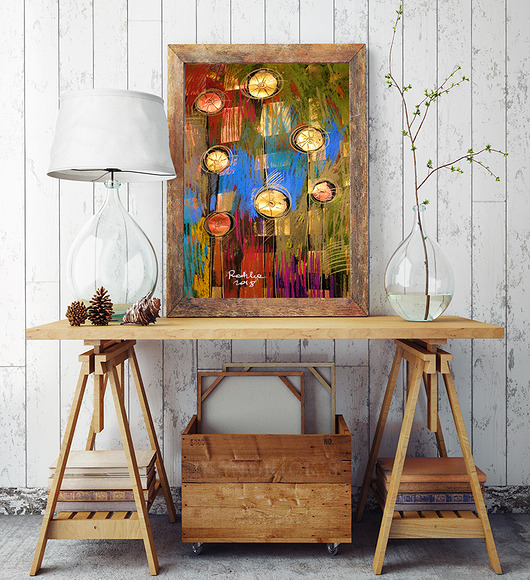 Golden flowers - plakat B2 Katarzyna Radzka