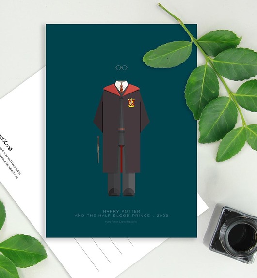 Plakat Harry Potter  - pocztówka minimalmill