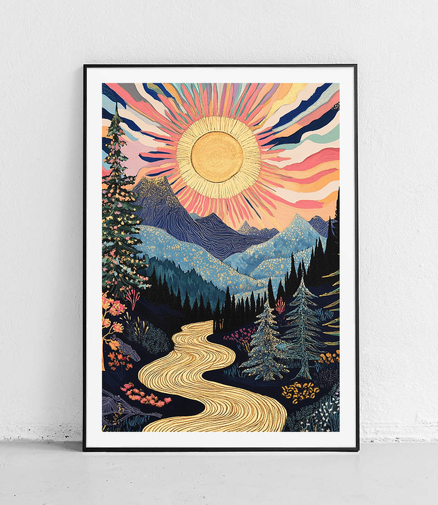 plakaty Plakat Kolorowy świat gór