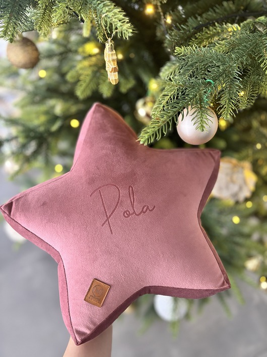 poduszki do pokoju dziecka Poduszka dekoracyjna gwiazdka z imieniem - kolor do wyboru