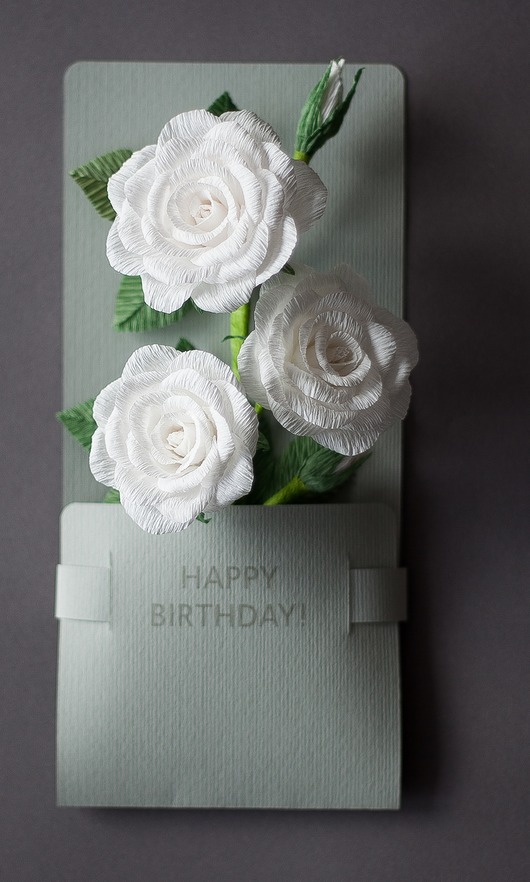 Karteczki 3D na prezent. Flowers papier