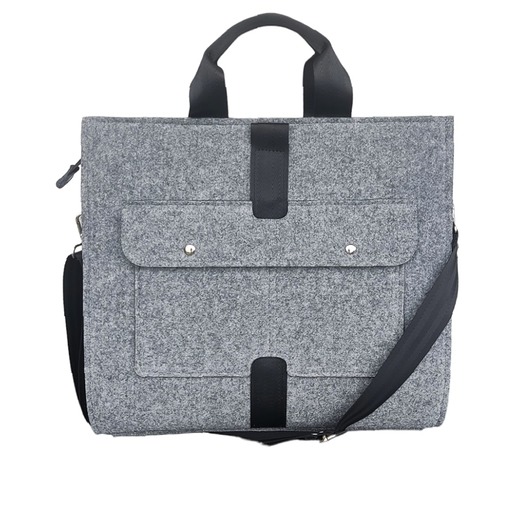 torby XXL Designerska torba z filcu ver. 2 - szara - z kieszonką