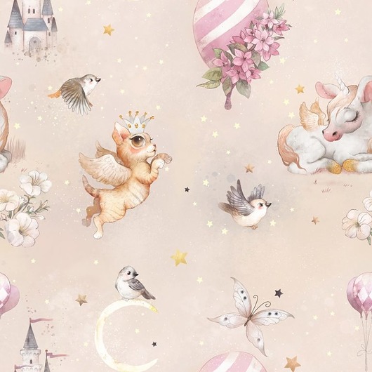 naklejki ścienne do pokoju dziecka Tapeta ścienna Fairy Land Flowers 53cmx10m PZ