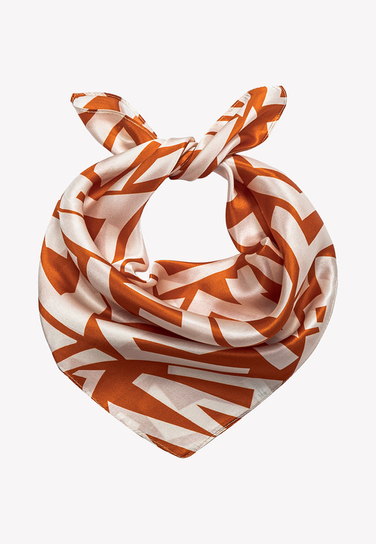 apaszki Mała apaszka jedwabna  w geometryczne wzory 53 cm x 53 cm