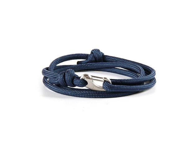 biżuteria męska Męska modna bransoletka z karabińczykiem