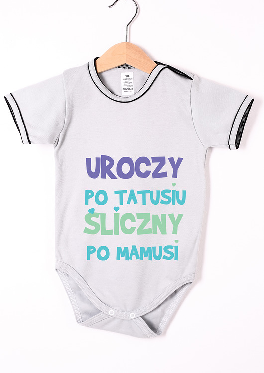 Body dziecięce- Uroczy i śliczny szare AllbagAllprints