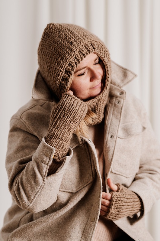 czapki damskie Balaclava wełniana czapka kominiarka z wełny peruwiańskiej WOOLY